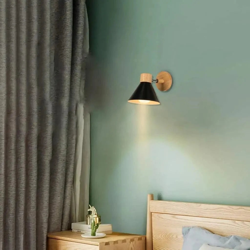 Applique murale LED nordique en bois - Élégance moderne | Marco Lucetti