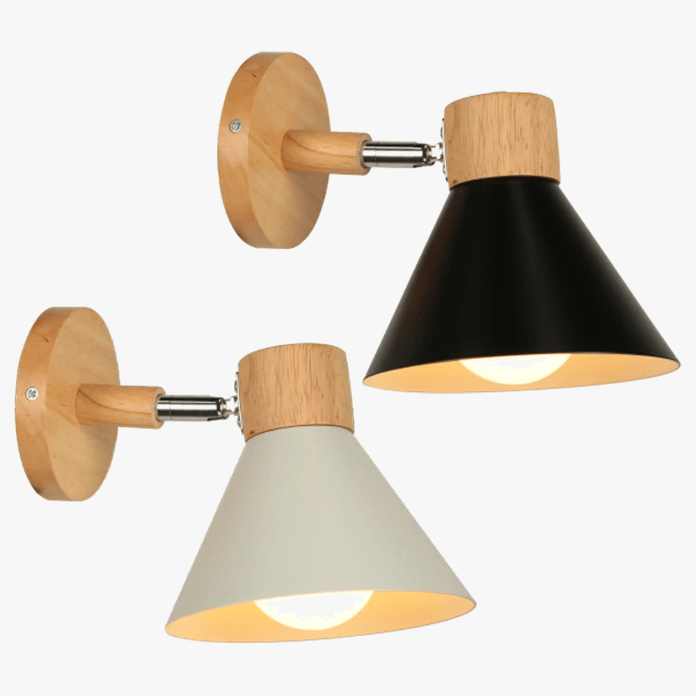 Applique murale LED nordique en bois - Élégance moderne | Marco Lucetti
