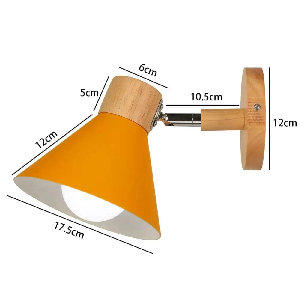 Applique murale LED nordique en bois - Élégance moderne | Marco Lucetti A5
