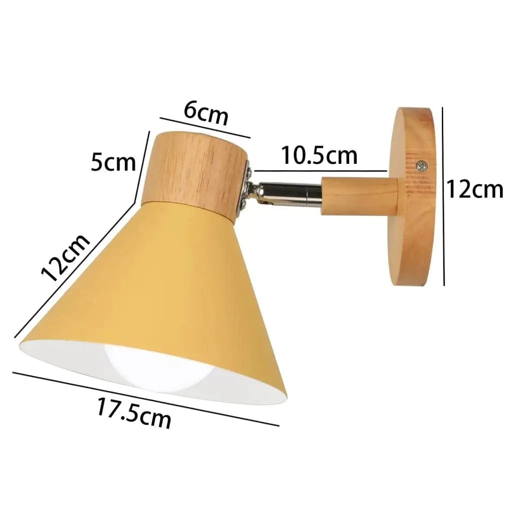 Applique murale LED nordique en bois - Élégance moderne | Marco Lucetti A7