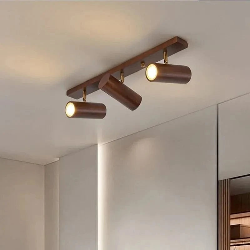 Applique murale LED nordique en bois multi-angle réglable - Projecteur de lumière pour chambres, salons et études Den | Marco Lucetti