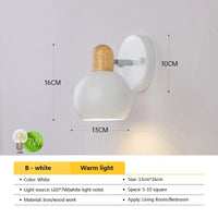 Applique murale LED nordique en bois - Style minimaliste | Marco Lucetti