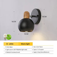 Applique murale LED nordique en bois - Style minimaliste | Marco Lucetti