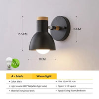 Applique murale LED nordique en bois - Style minimaliste | Marco Lucetti