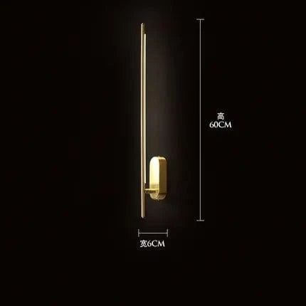 Applique murale LED nordique en cuivre pour décoration intérieure | Marco Lucetti Tête unique / Lumière chaude