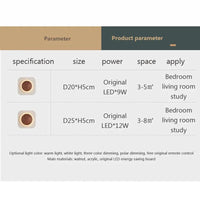 Applique murale LED NORDICHIC en noyer