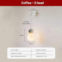 Applique murale LED nordique en résine Macaron - Collection Lumina | Marco Lucetti LWL154 Cafetière 2H / Blanc froid