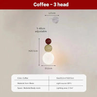 Applique murale LED nordique en résine Macaron - Collection Lumina | Marco Lucetti LWL154 Cafetière 3H / Blanc froid