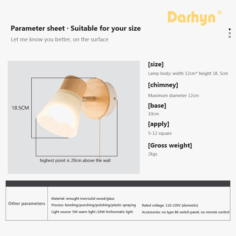 Applique murale LED nordique en résine pour décoration moderne de chambre, salon et cuisine | Marco Lucetti