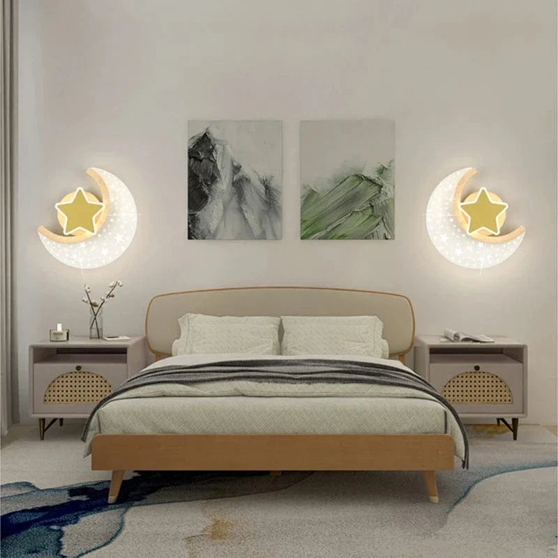 Applique murale LED Nordique Étoile Lune - Décoration Intérieure Scintillante | Marco Lucetti