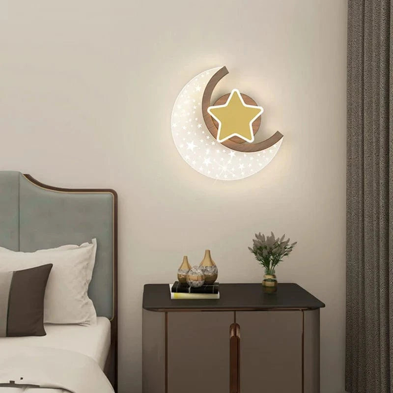Applique murale LED Nordique Étoile Lune - Décoration Intérieure Scintillante | Marco Lucetti