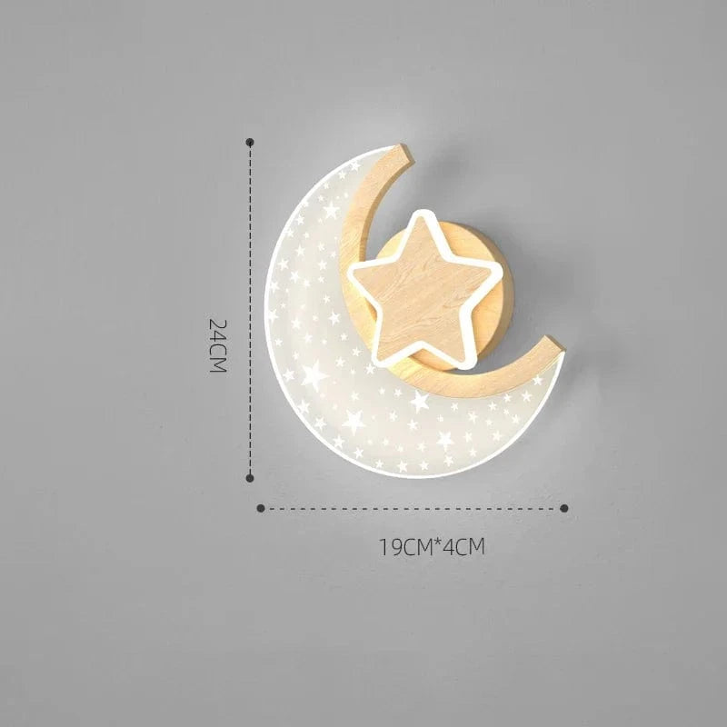 Applique murale LED Nordique Étoile Lune - Décoration Intérieure Scintillante | Marco Lucetti A style / Lumière blanche