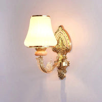 Applique murale LED nordique européenne en verre doré - Décoration premium | Marco Lucetti