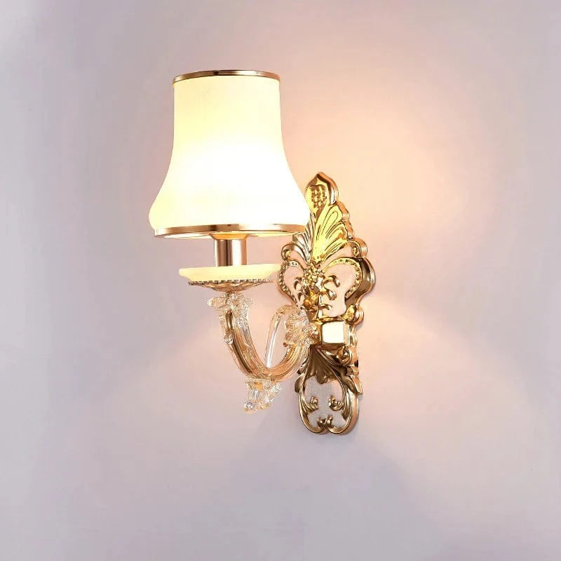 Applique murale LED nordique européenne en verre doré - Décoration premium | Marco Lucetti