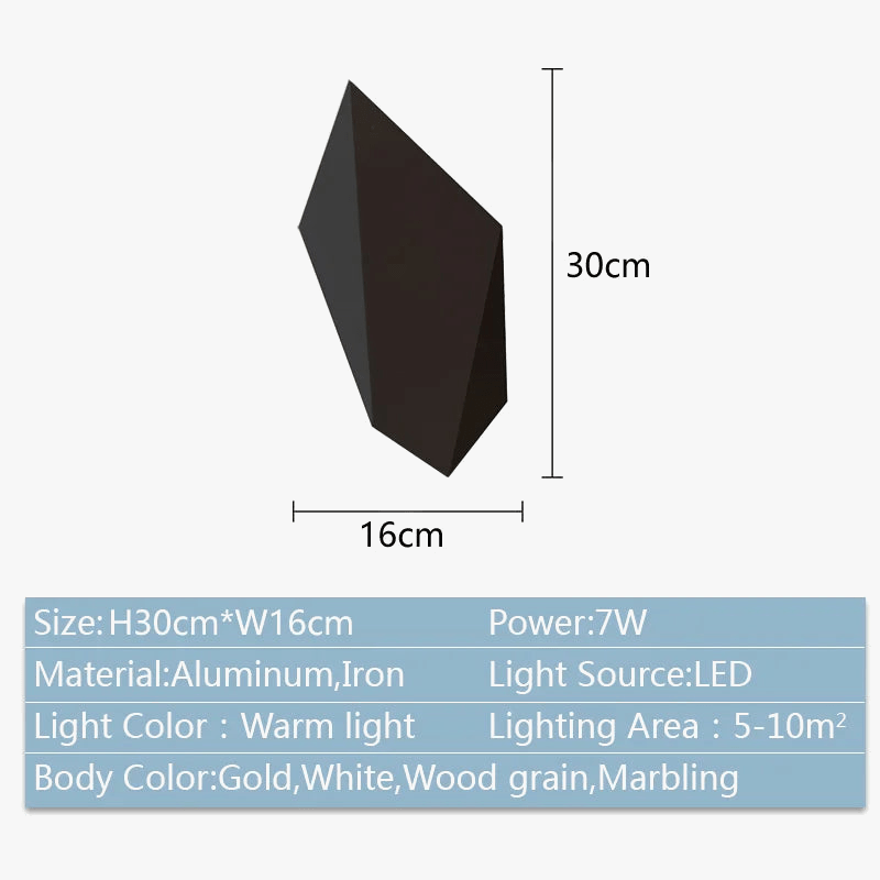 Applique Murale LED Nordique Imitation Pierre de Bois pour Hôtel Chic | Marco Lucetti