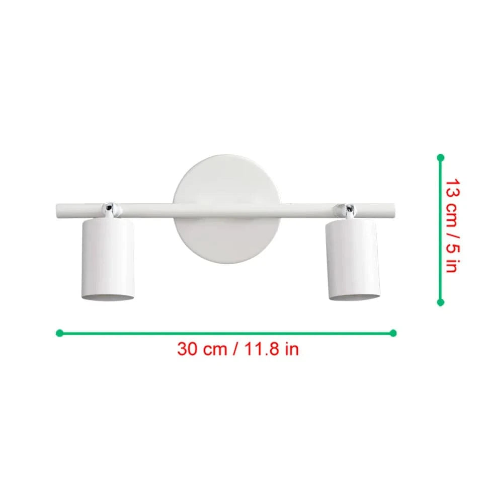 Applique Murale LED Nordique Loft en Bois E27 | Marco Lucetti Blanc 2 lumières