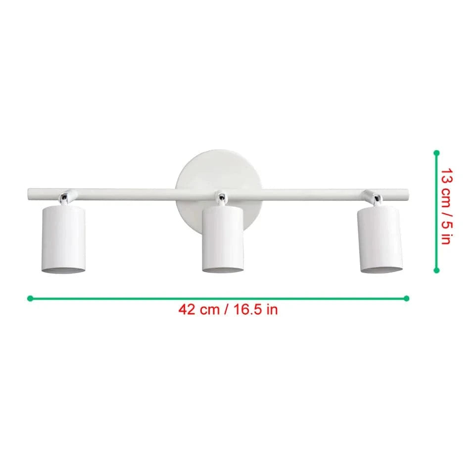 Applique Murale LED Nordique Loft en Bois E27 | Marco Lucetti Blanc 3 lumières