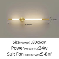 Applique murale LED nordique longue minimaliste pour hôtel de luxe | Marco Lucetti