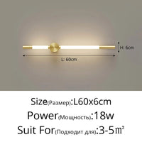 Applique murale LED nordique longue minimaliste pour hôtel de luxe | Marco Lucetti