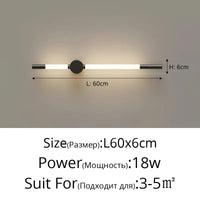 Applique murale LED nordique longue minimaliste pour hôtel de luxe | Marco Lucetti