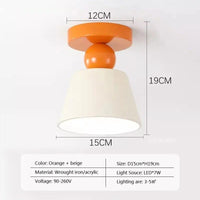Applique Murale LED Nordique Macaron | Marco Lucetti Orange / Sans ampoule