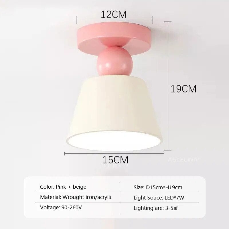 Applique Murale LED Nordique Macaron | Marco Lucetti Rose / Sans ampoule