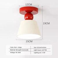 Applique Murale LED Nordique Macaron | Marco Lucetti Rouge / Sans ampoule