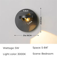 Applique murale LED nordique moderne ajustable | Marco Lucetti