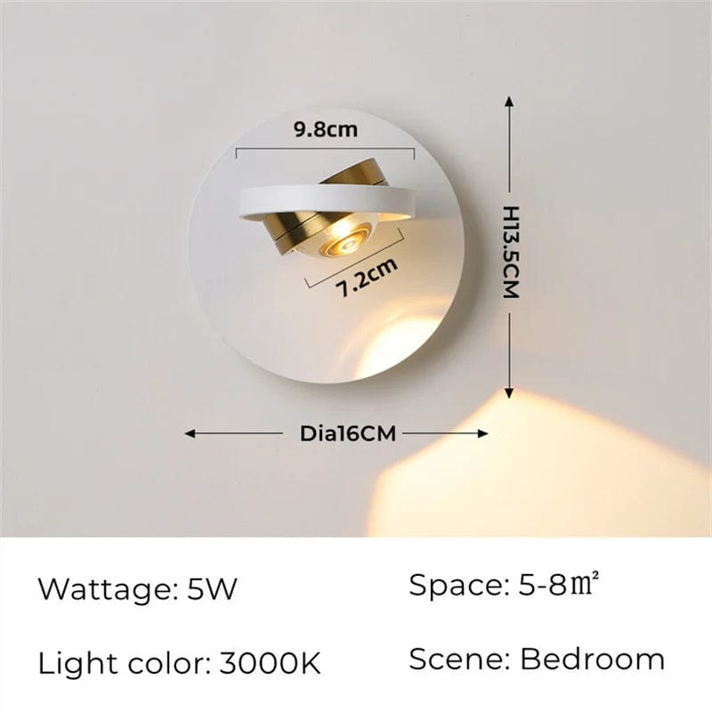 Applique murale LED nordique moderne ajustable | Marco Lucetti