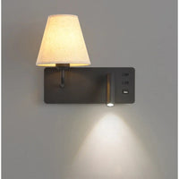 Applique murale LED nordique moderne pour hôtel avec interrupteur USB