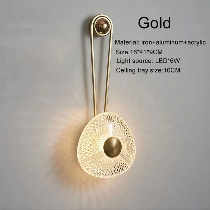 Applique murale LED Nordique Moderne Dorée - Décoration d'Intérieur | Marco Lucetti Or / CHINE / Lumière trichromatique