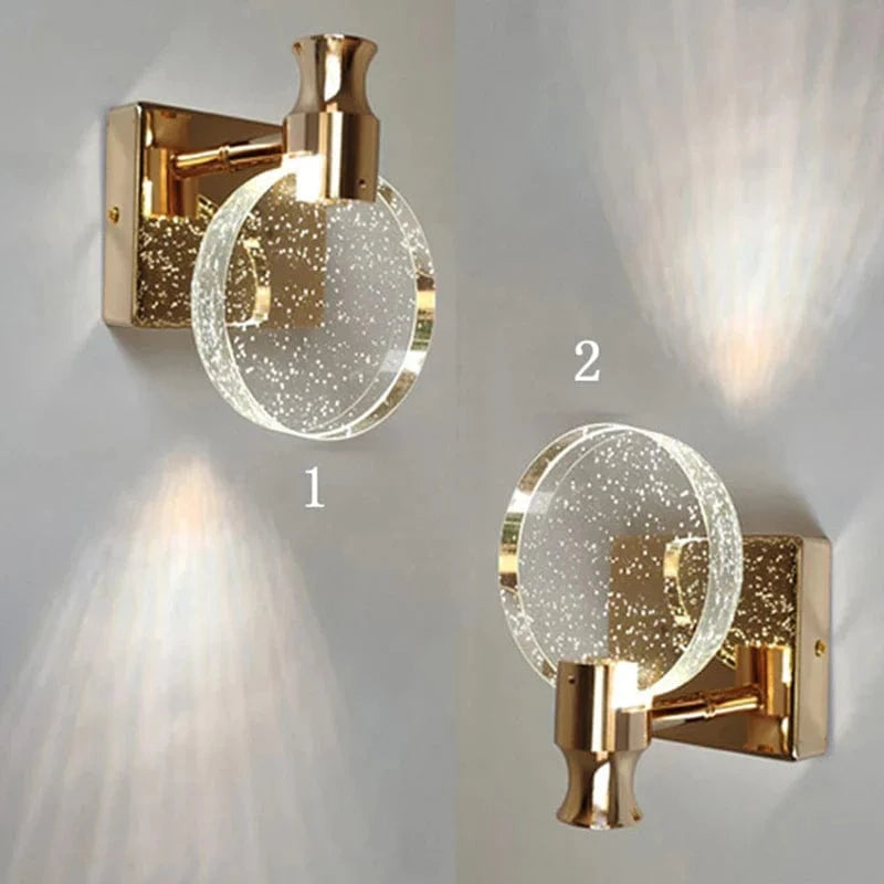 Applique murale LED nordique moderne en cristal - Luminis Design | Marco Lucetti