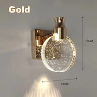 Applique murale LED nordique moderne en cristal - Luminis Design | Marco Lucetti Or 13CM / Blanc chaud (2700-3500K)