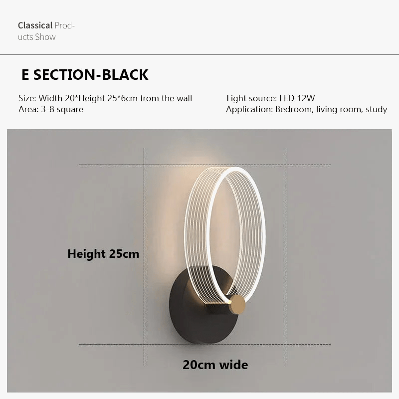 Applique murale LED nordique moderne et élégante | Marco Lucetti