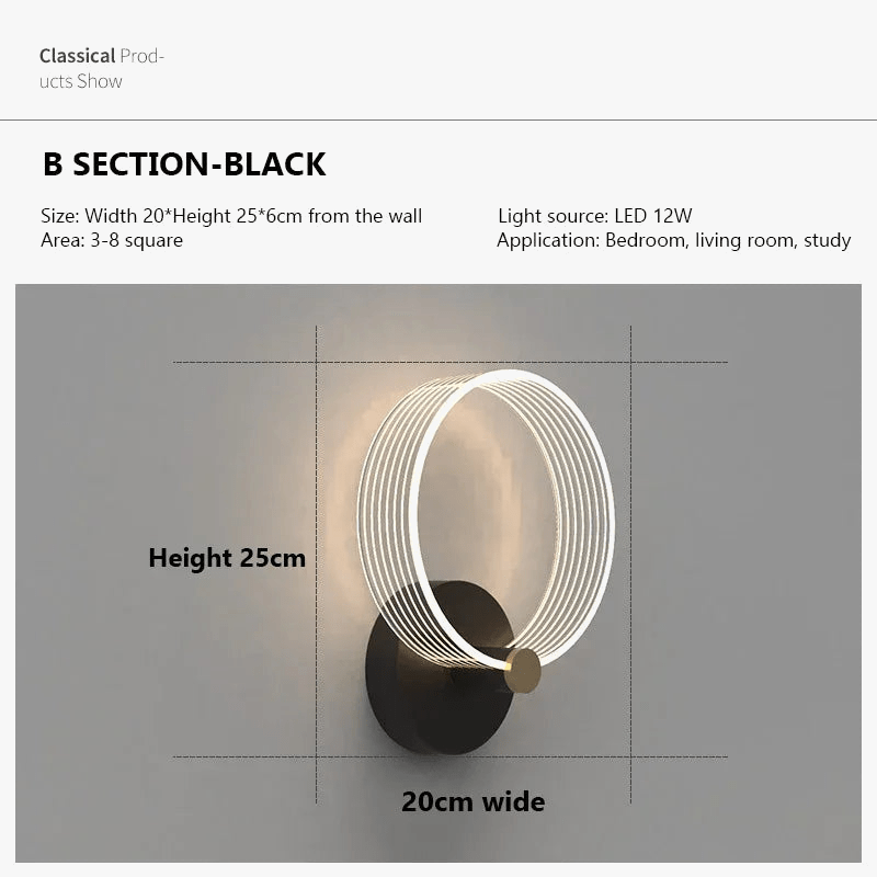 Applique murale LED nordique moderne et élégante | Marco Lucetti