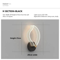 Applique murale LED nordique moderne et élégante | Marco Lucetti TypeH / Blanc chaud