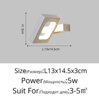 Applique Murale LED Nordique Moderne Idéale pour Hôtel, Allée et Escaliers | Marco Lucetti Blanc C 13x14,5cm / Blanc chaud (2700-3500K)