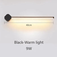 Applique murale LED nordique moderne - Intérieur Design | Marco Lucetti Lumière noire et chaude / CHINE / 9W