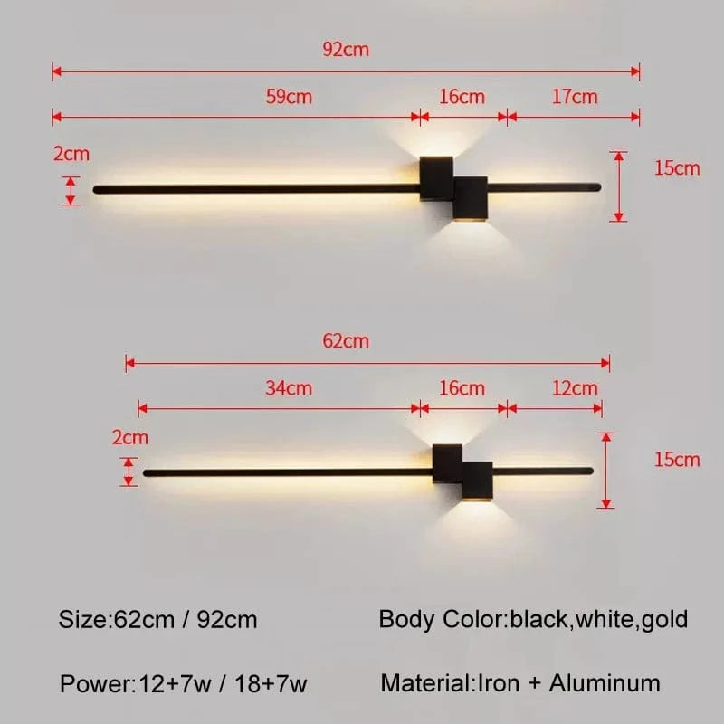 Applique murale LED nordique moderne - Luminaire décoratif en surface | Marco Lucetti