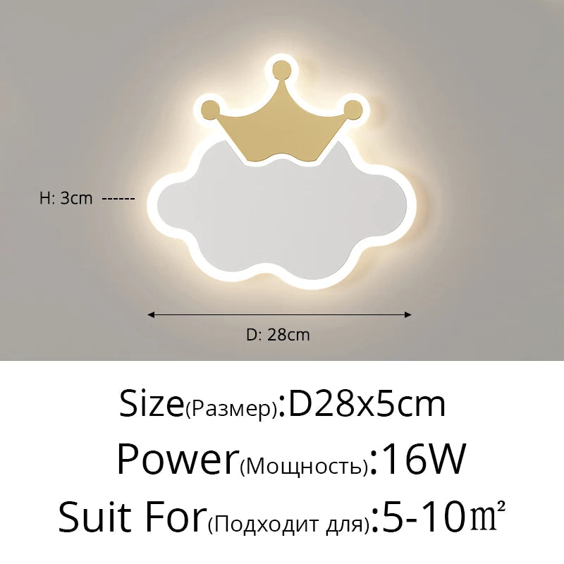 Applique murale LED nordique moderne pour enfants - Design minimaliste créatif