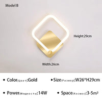 Applique Murale LED Nordique Moderne Rond