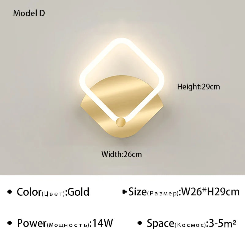 Applique Murale LED Nordique Moderne Rond