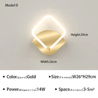 Applique Murale LED Nordique Moderne Rond