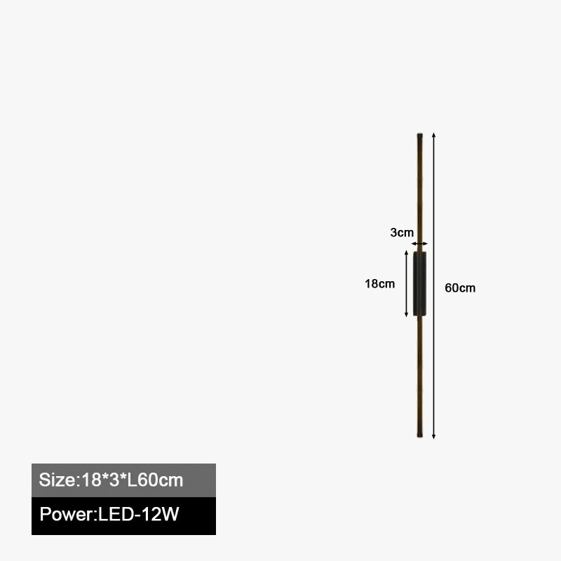 Applique murale LED Nordique Noir pour Chambre et Salon - Luminaires d'Intérieur Home Decor - AC110-220V | Marco Lucetti