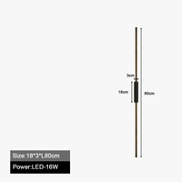 Applique murale LED Nordique Noir pour Chambre et Salon - Luminaires d'Intérieur Home Decor - AC110-220V | Marco Lucetti