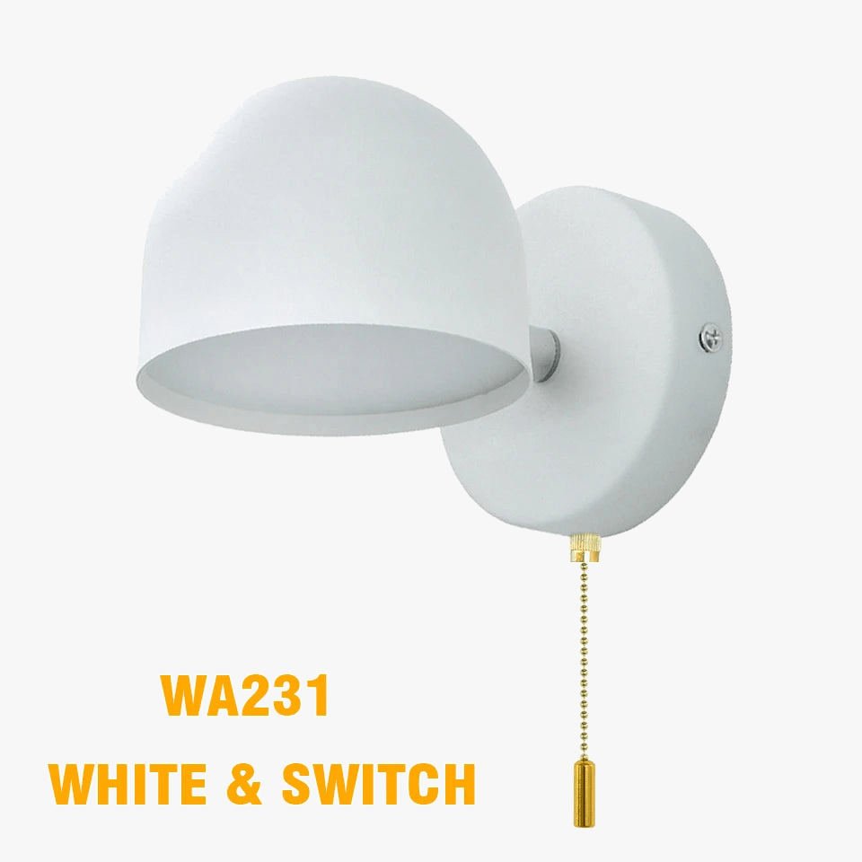 Applique murale LED nordique pour intérieur avec interrupteur - Design élégant pour hôtel, chambre et chevet | Marco Lucetti