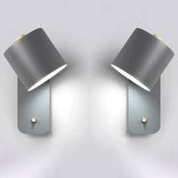Applique murale LED nordique pour intérieur moderne, avec interrupteur | Marco Lucetti 2 gris