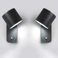 Applique murale LED nordique pour intérieur moderne, avec interrupteur | Marco Lucetti 2 Noir