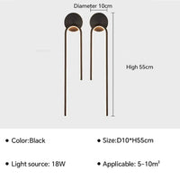 Applique Murale LED Nordique pour une Déco de Chambre Tendance | Marco Lucetti 2P Noir / Tricolore