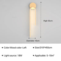 Applique Murale LED Nordique pour une Déco de Chambre Tendance | Marco Lucetti Couleur bois L / Blanc chaud